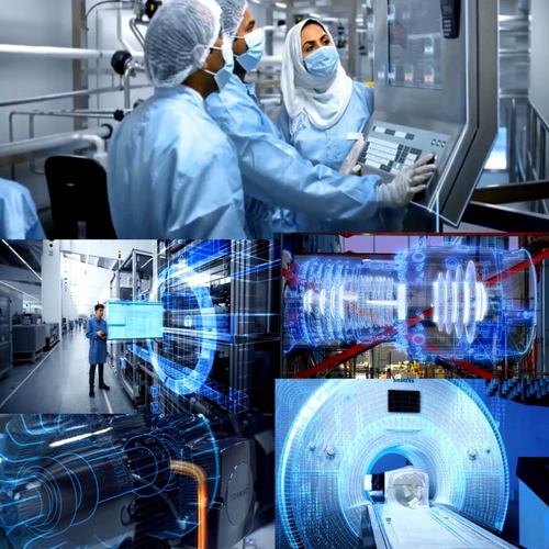 數(shù)字全自動(dòng)科研實(shí)驗(yàn)研發(fā)芯片人工智能ai機(jī)器機(jī)電力新能源視頻素材